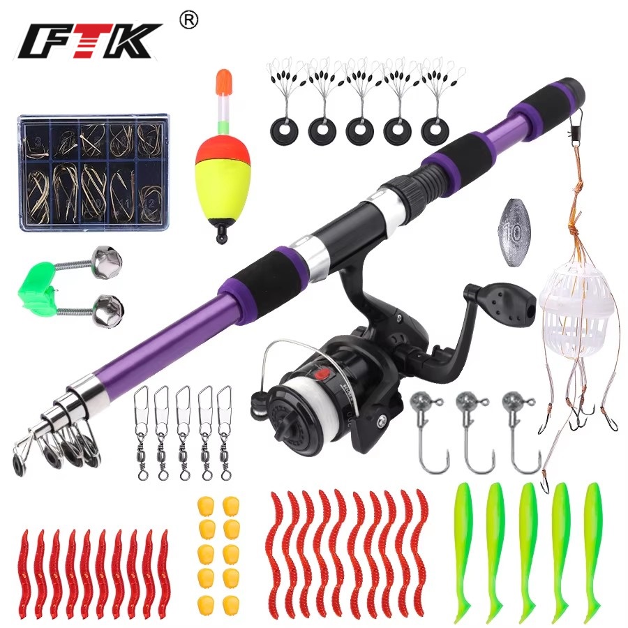 Fishing Rod Building Kit - FTK 1.8M Portable Spinning Fishing Rod