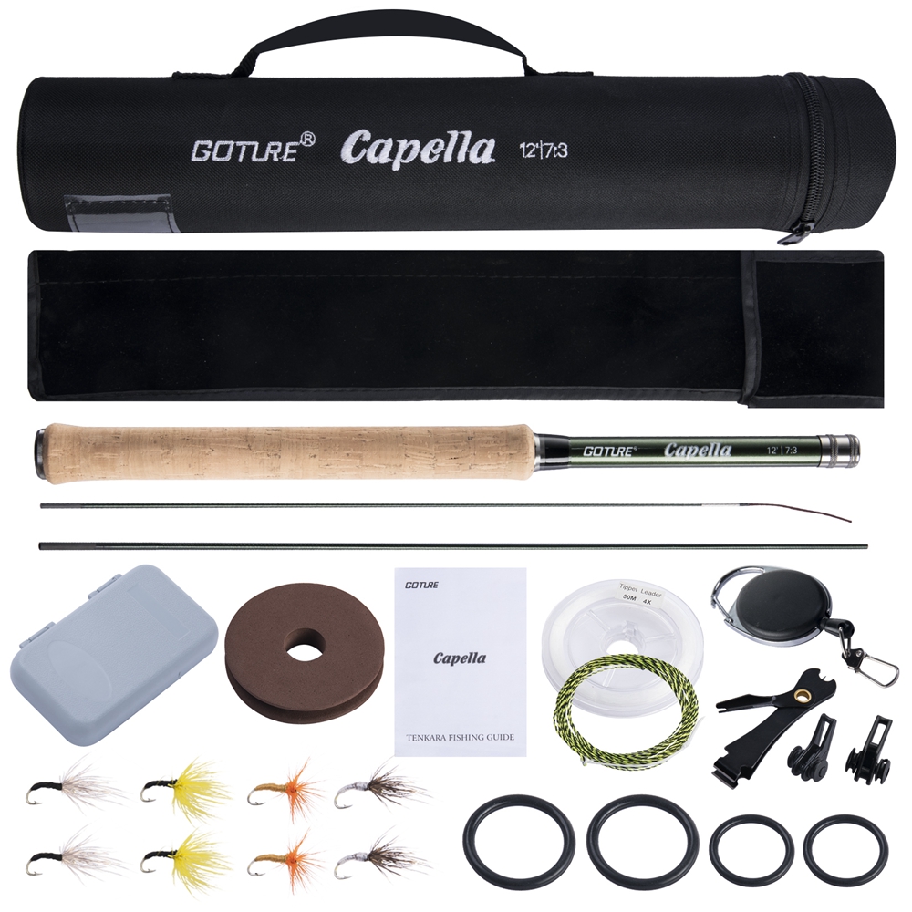 Goture Tenkara Quai Xẻ Combo 3 - đánh giá và giá Fishing Rod Combo