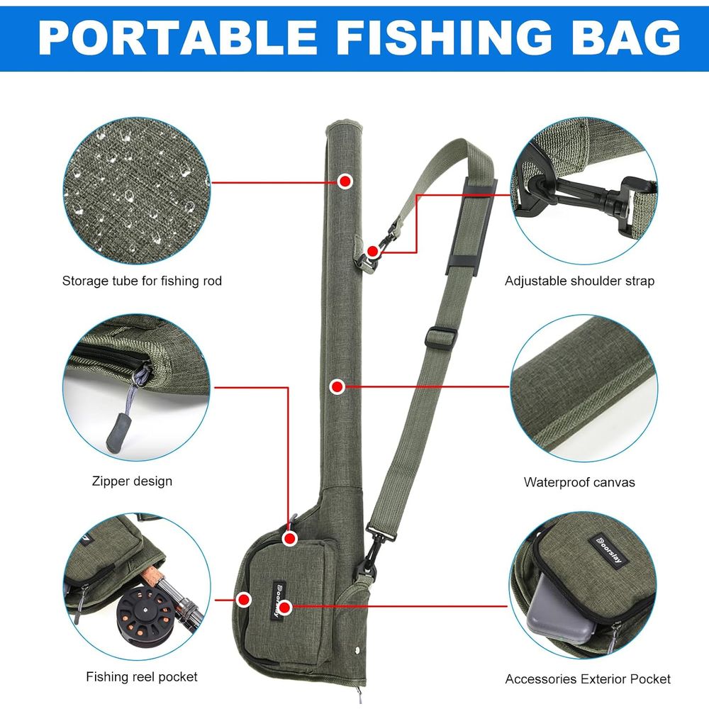 Portable Fishing Kit: Rod, Car - đánh giá và giá Fishing Rod Case