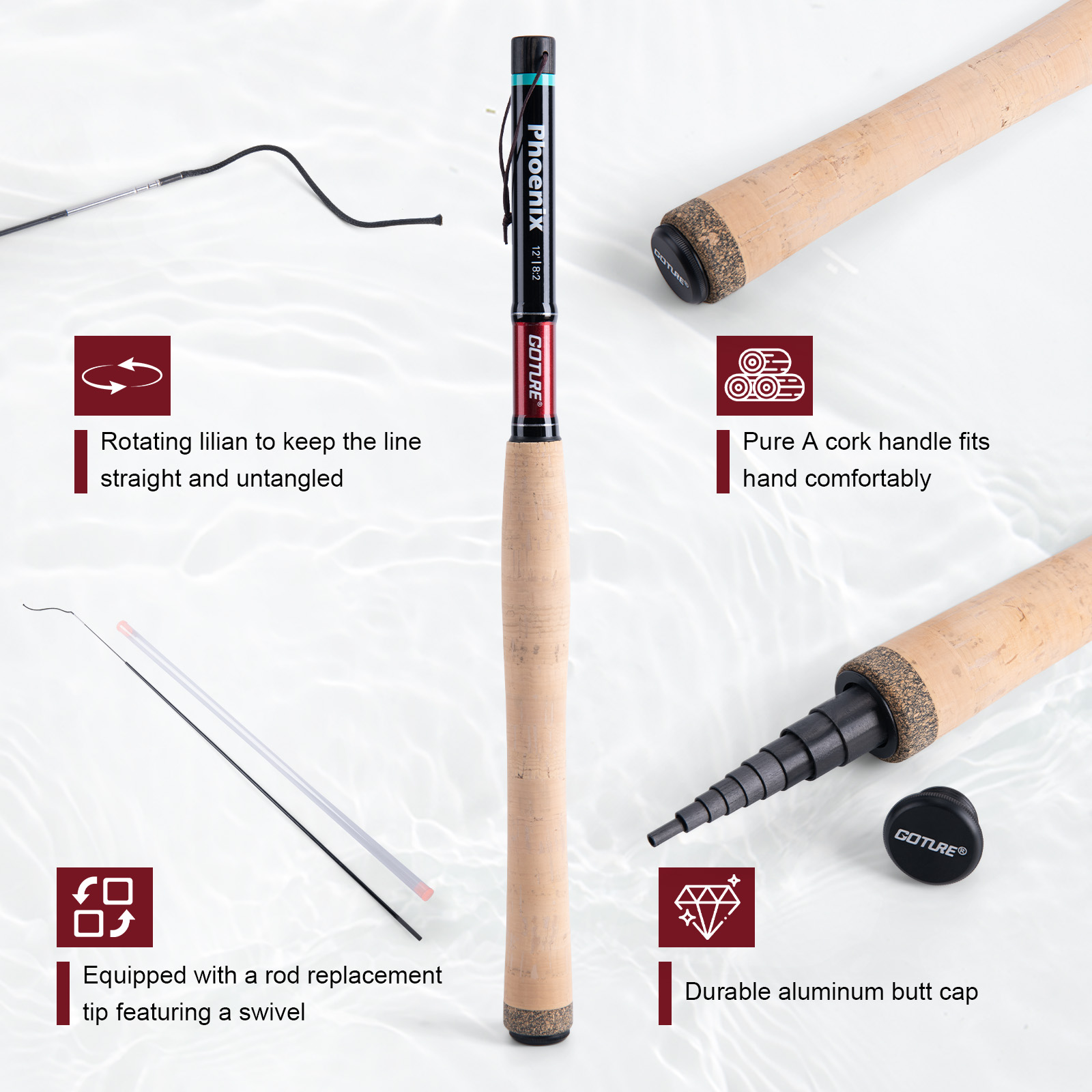 Goture Fishing Rod Combo Fly F - đánh giá và giá Fishing Rod Fly