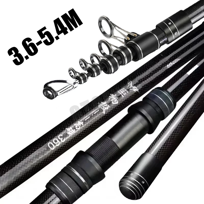 3.6m 4.5m 5.0m 5.4m Telescopic - đánh giá và giá Fishing Rod Surf