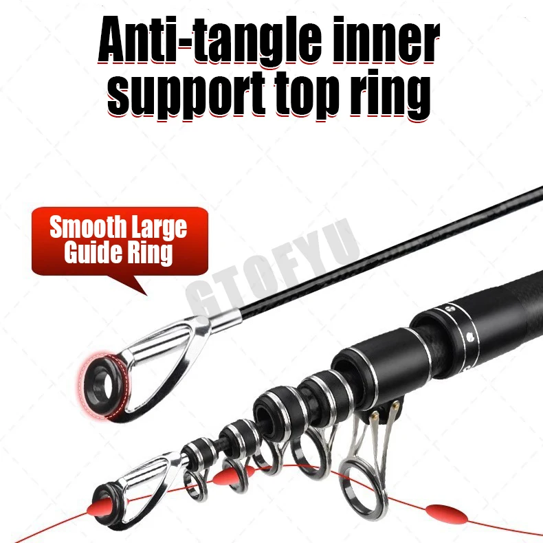 3.6m 4.5m 5.0m 5.4m Telescopic - đánh giá và giá Fishing Rod Surf