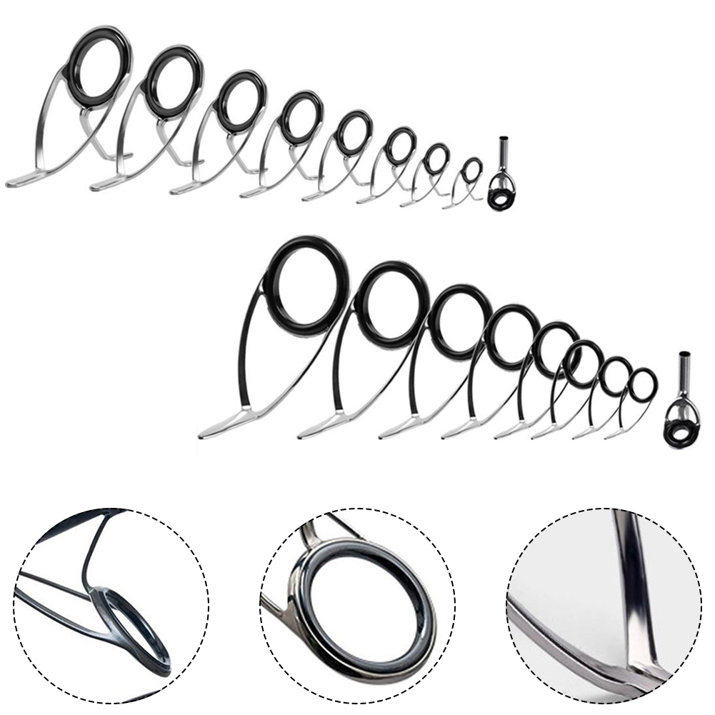 9 Pcs Fishing Rod  Guide Ceram - đánh giá và giá Fishing Rod Building Kit