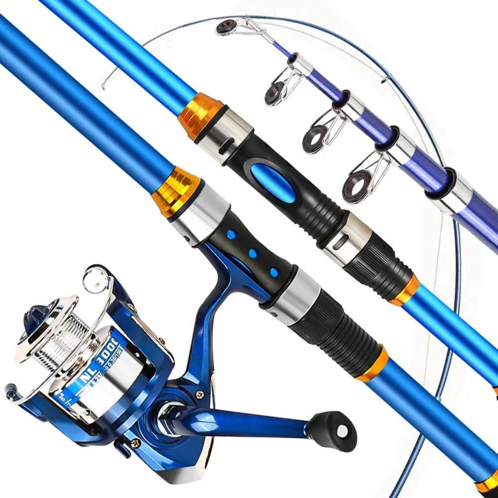 2.1-3.6M Telescopic Glass Fibe - đánh giá và giá Fishing Rod Spinning