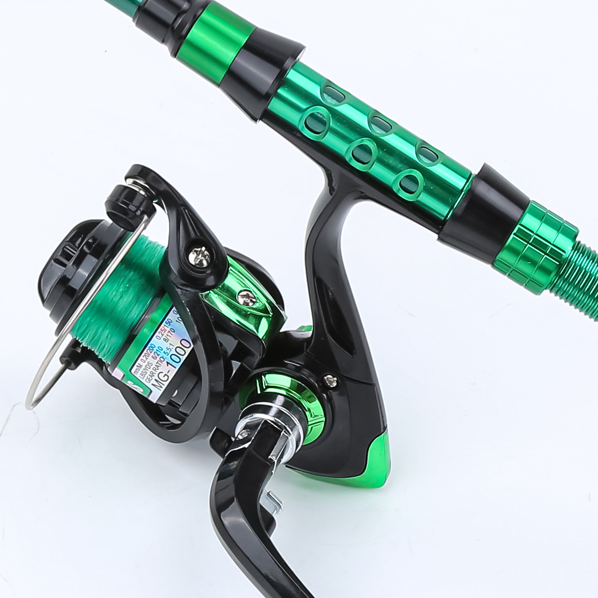 1.8 Meters Green Carbon Fiber  - đánh giá và giá Fishing Rod Combo